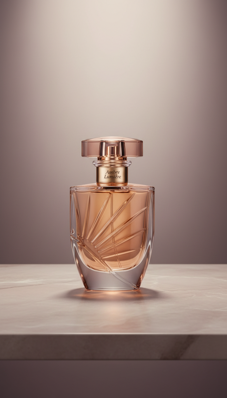 Ambre Lumière velvet-lined bottle
