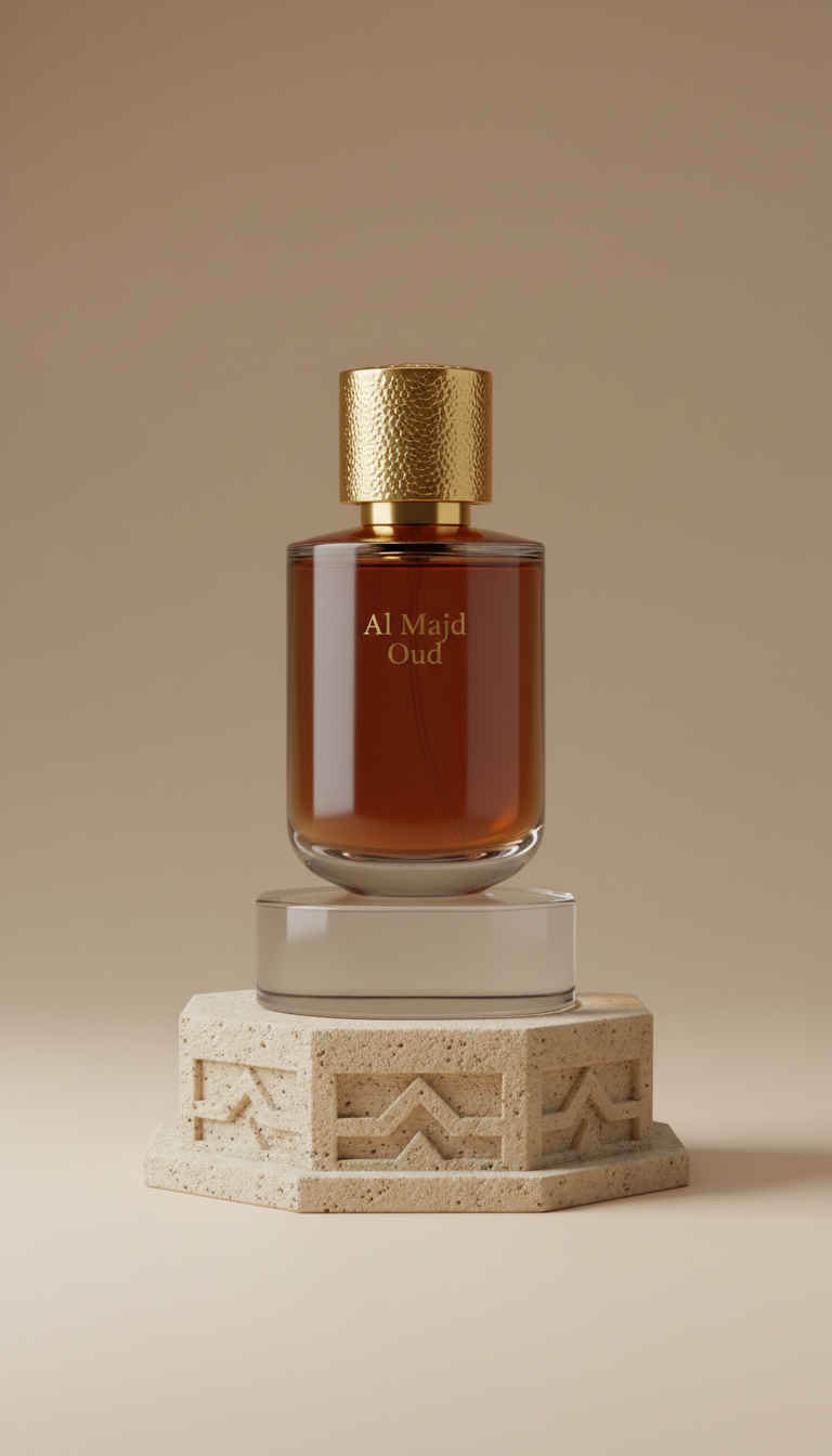 Al Majd Oud with Carved Glass